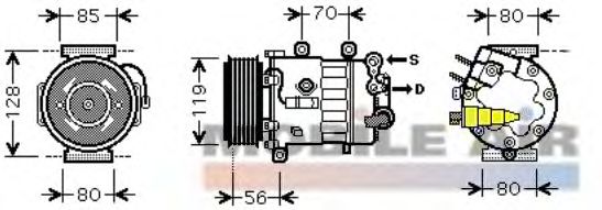 Compressor, airconditioning 6040K322