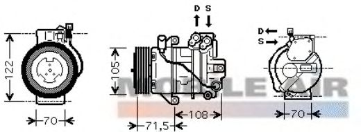 Compressor, airconditioning 6029K008