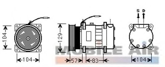 Compressor, airconditioning 6043K436
