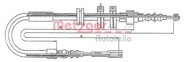 Cable, parking brake 10.4091
