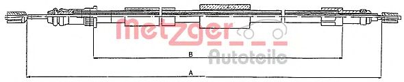 Cable, parking brake 10.4572