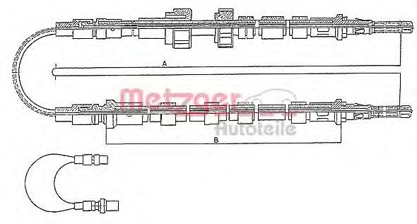 Cable, parking brake 10.5352