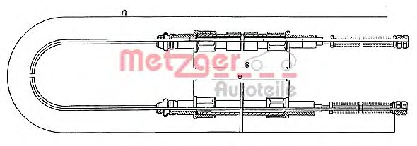 Cable, parking brake 10.713