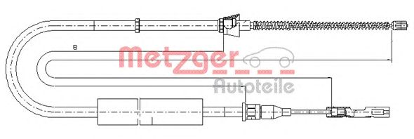 Cable, parking brake 10.7507