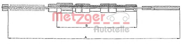 Cable, parking brake 10.9030