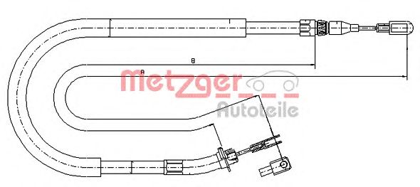 Cable, parking brake 10.9873