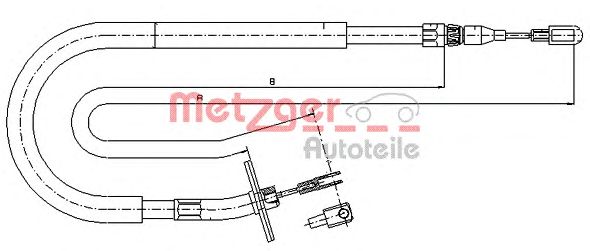 Cable, parking brake 10.9878