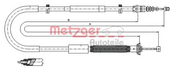 Cable, parking brake 12.0703