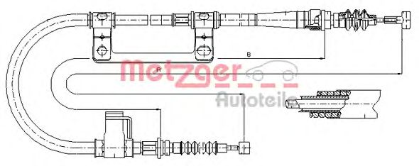 Cable, parking brake 17.0579