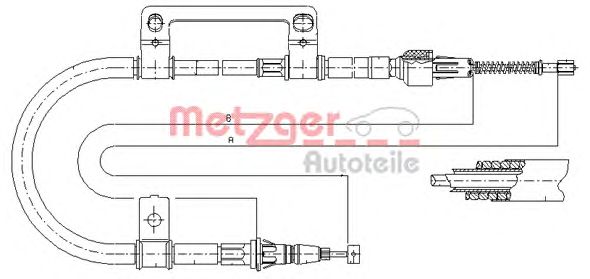 Cable, parking brake 17.0591