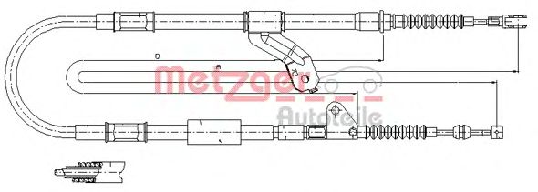 Cable, parking brake 17.1419
