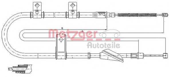 Cable, parking brake 17.2513