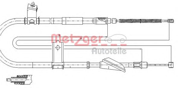 Cable, parking brake 17.2515
