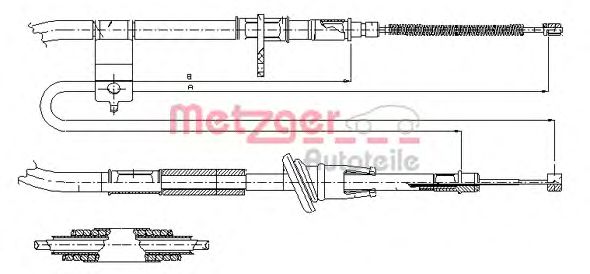 Cable, parking brake 17.2518