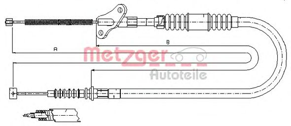 Cable, parking brake 17.2720