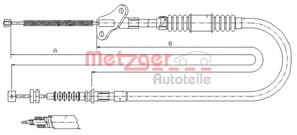 Cable, parking brake 17.2722