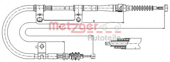 Cable, parking brake 17.6042