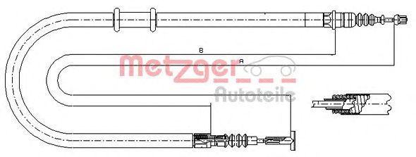 Cable, parking brake 491.22