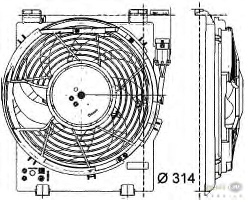 Ventilator, condensator airconditioning 8EW 009 157-451
