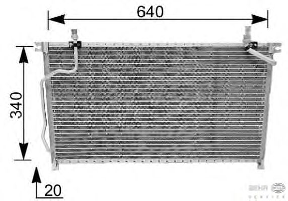 Condensator, airconditioning 8FC 351 036-431