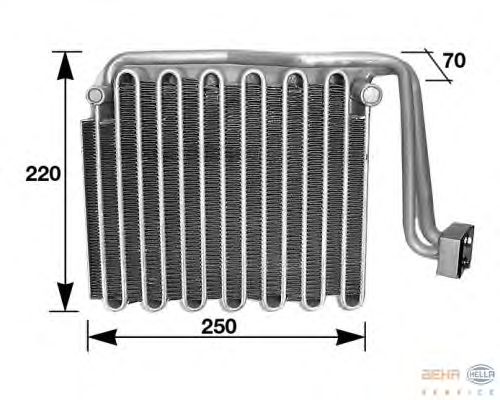 Evaporator, air conditioning 8FV 351 210-501