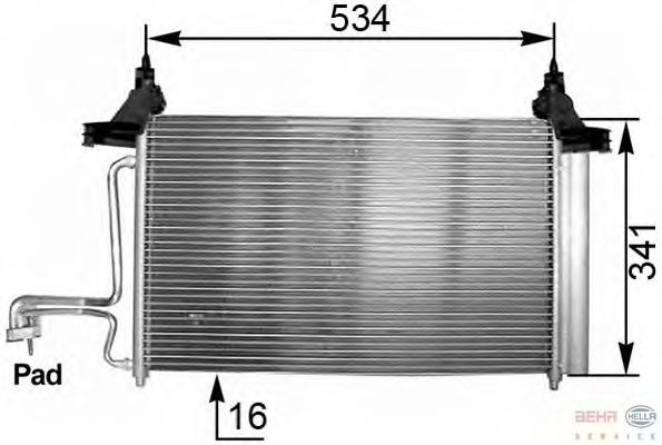 Condensator, airconditioning 8FC 351 301-211