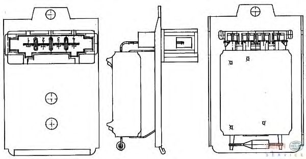 Resistor, interior blower 9ML 351 303-261