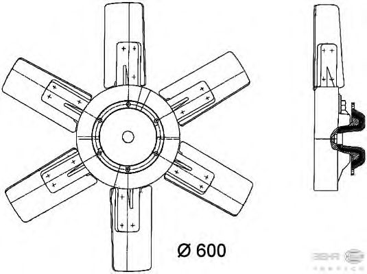 Fan, radiator 8MV 376 730-791