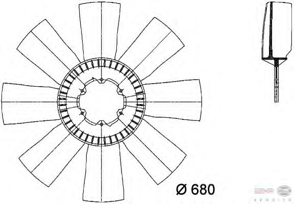 Fan Wheel, engine cooling 8MV 376 733-071