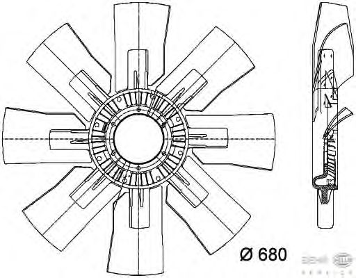 Fan Wheel, engine cooling 8MV 376 733-121