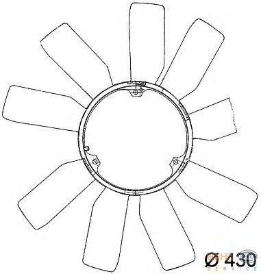 Fan Wheel, engine cooling 8MV 376 741-181