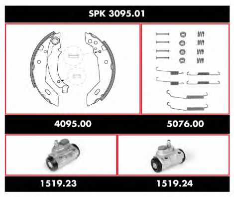Brake Set, drum brakes SPK 3095.01