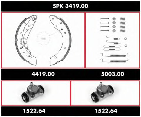 Brake Set, drum brakes SPK 3419.00