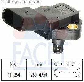 Sensore pressione aria, Aggiustaggio altimetrico; Sensore, Pressione collettore d'aspirazione 10.3075
