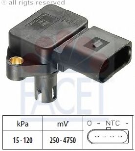 Sensor de presión de aire, adaptación a la altura; Sensor, presión colector de admisión 10.3084