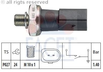 Interruptor de control de la presión de aceite 7.0168