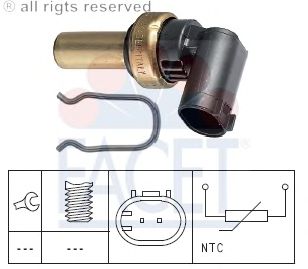 Kølevæsketemperatur-sensor; Sensor, kølevæsketemp.; Sensor, kølevæsketemp. 7.3324