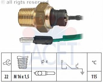 Temperature Switch, coolant warning lamp 7.4003