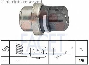 Temperature Switch, coolant warning lamp 7.4074