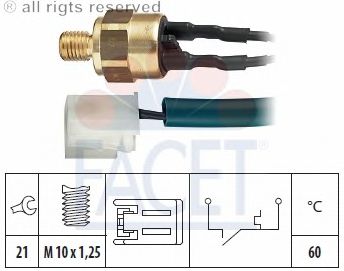 Temperature Switch, coolant warning lamp 7.4094