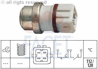Temperature Switch, coolant warning lamp 7.4107