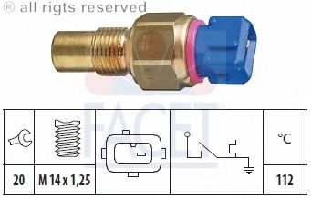 Temperature Switch, coolant warning lamp 7.4109