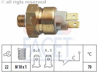 Temperature Switch, coolant warning lamp 7.4125