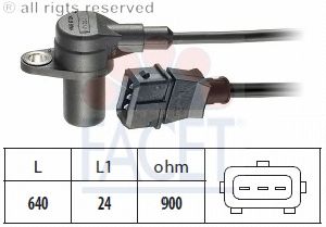 Gerador de impulsos, cambota; Gerador de impulsos, volante do motor; Sensor de rotações, gestão do motor 9.0132