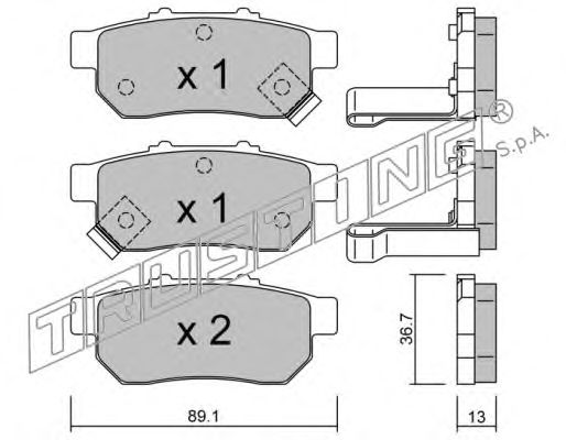 Brake Pad Set, disc brake 179.1