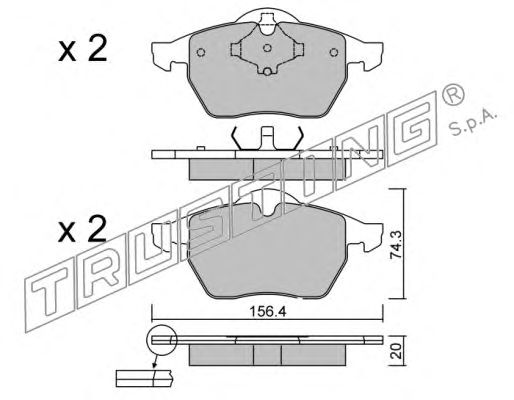Brake Pad Set, disc brake 188.2