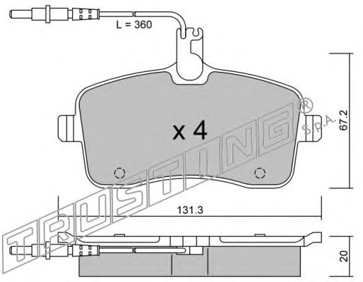 Brake Pad Set, disc brake 616.0