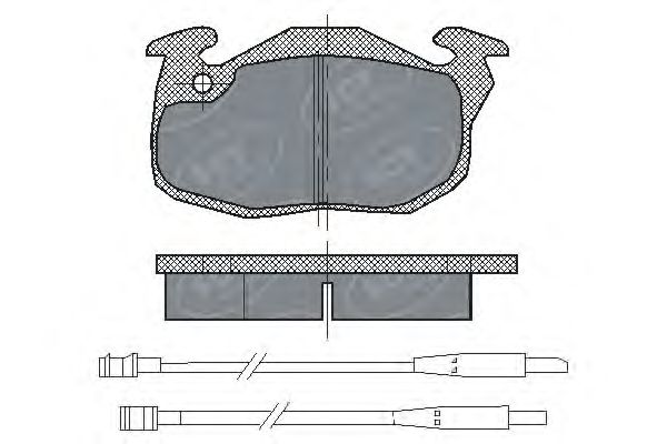 Комплект тормозных колодок, дисковый тормоз SP 107