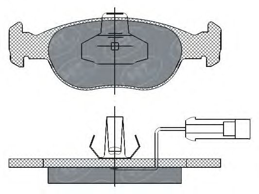 Kit de plaquettes de frein, frein à disque SP 291