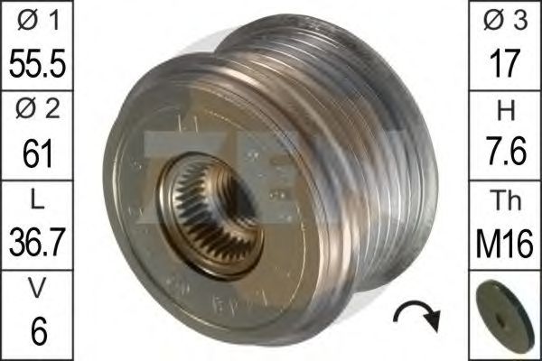Freewheel Clutch, alternator ZN5375